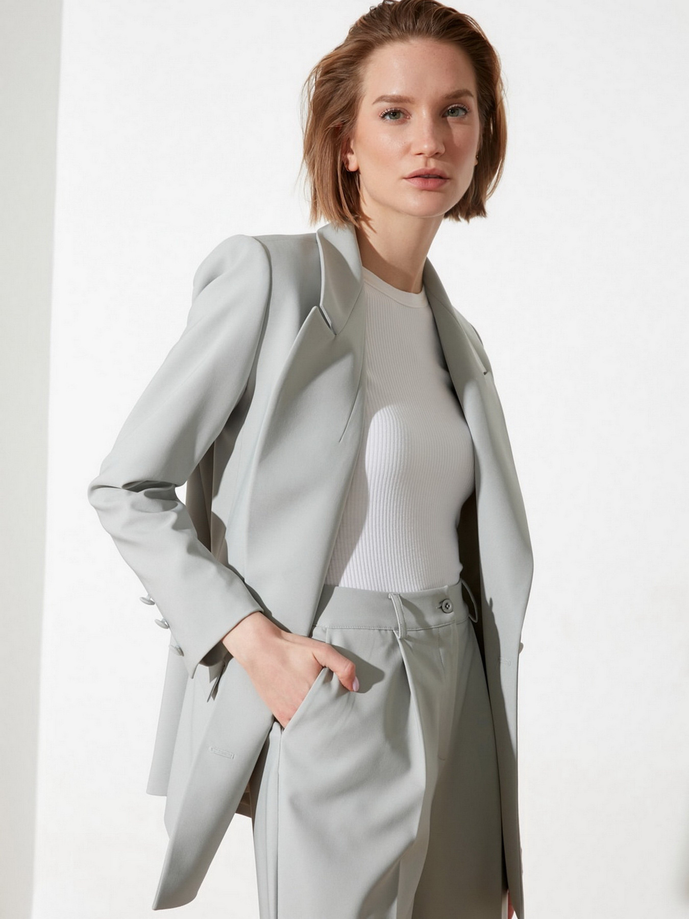 Жакет Trendyol модель TWOSS21CE0270/Mint Фото