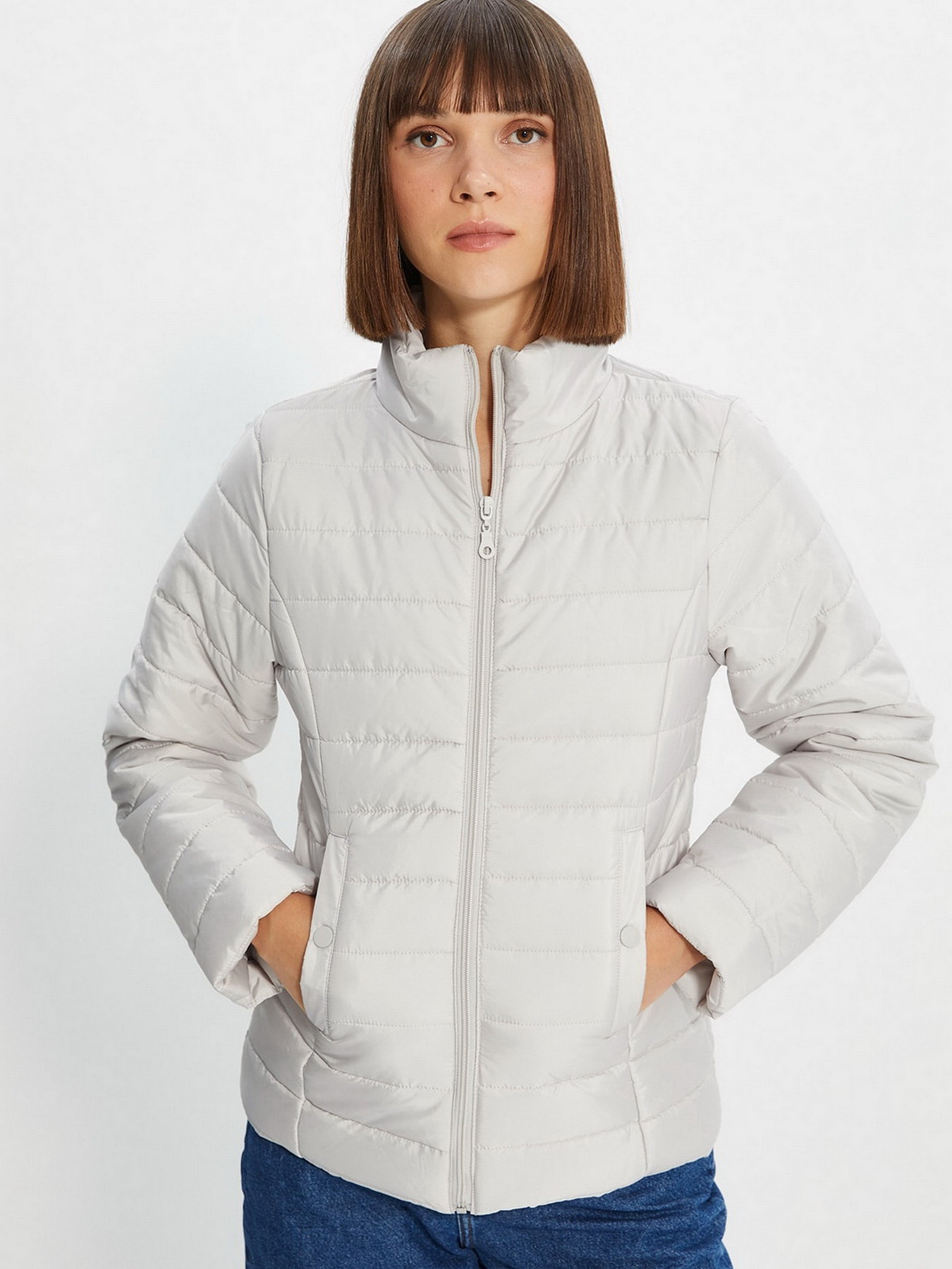 Демісезонна куртка Trendyol модель TWOAW22MO0101/Gri Фото