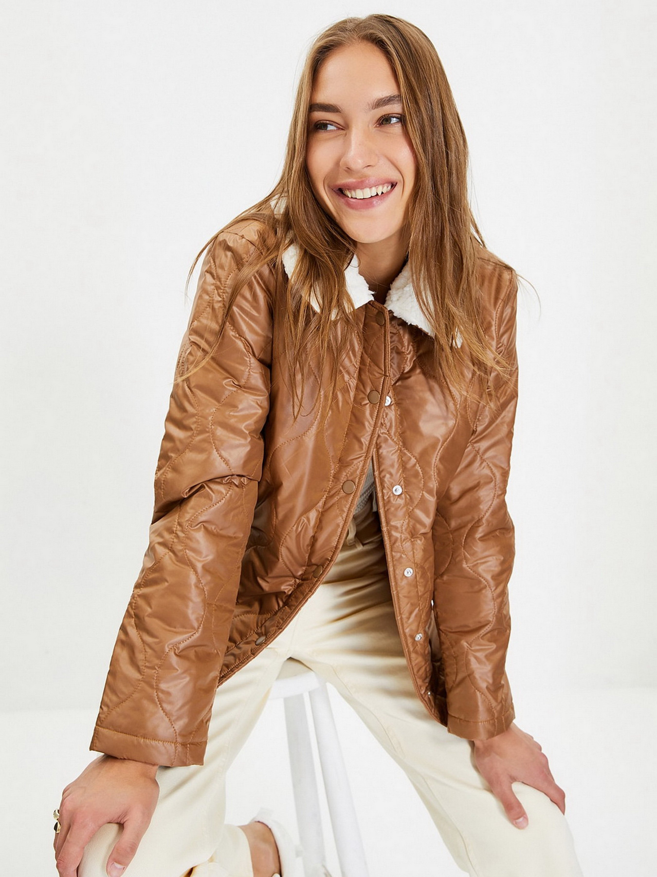 Пуховик Trendyol модель TWOAW22MO0480/Camel Фото