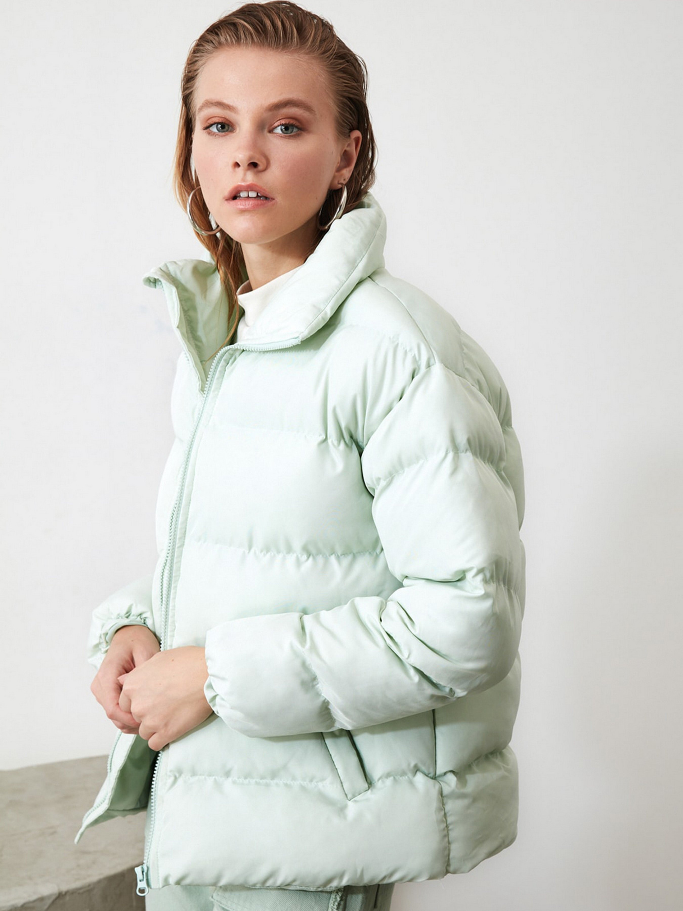Пуховик Trendyol модель TWOAW21MO0045/Mint Фото