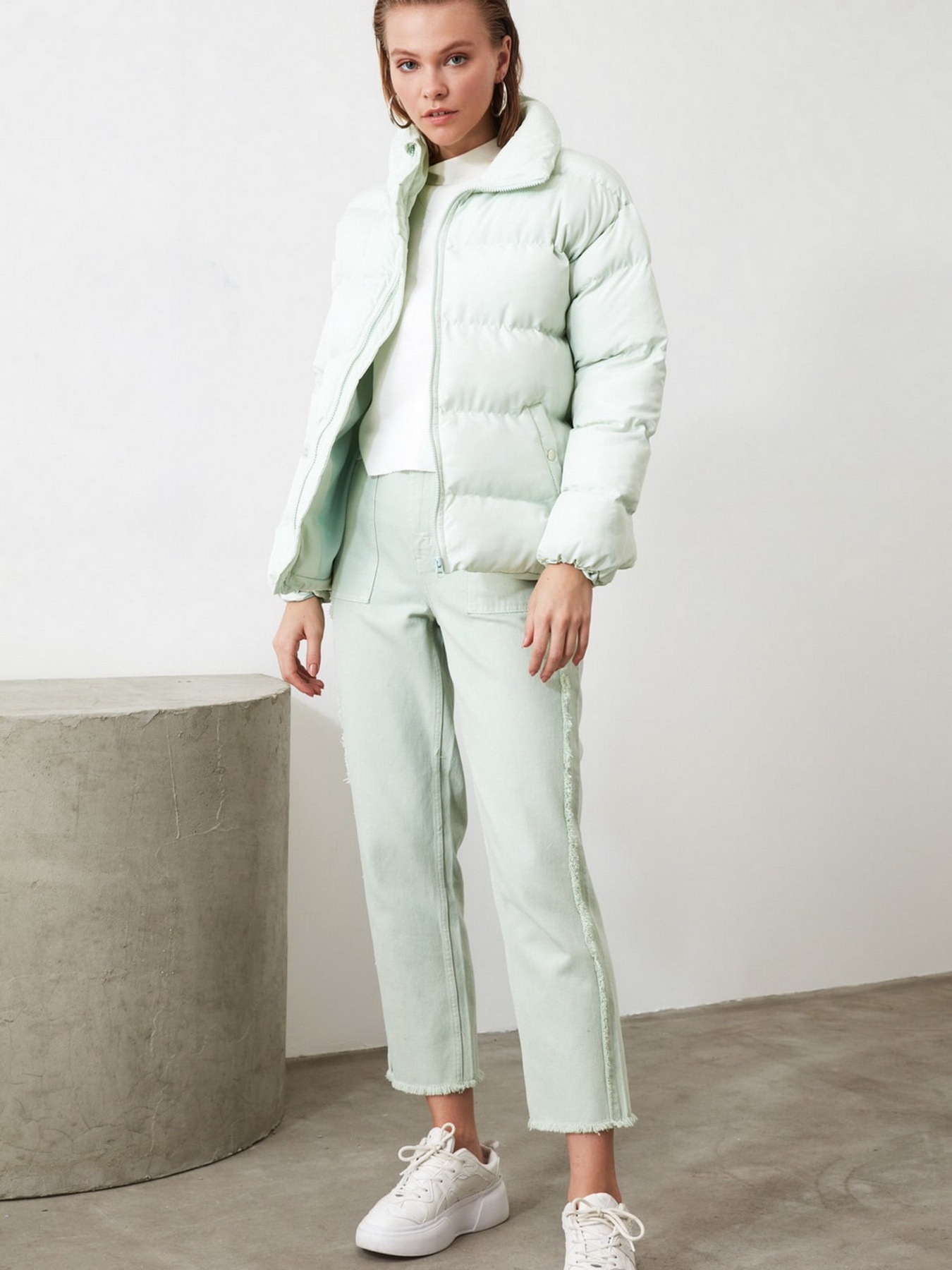 Пуховик Trendyol модель TWOAW21MO0045/Mint Фото