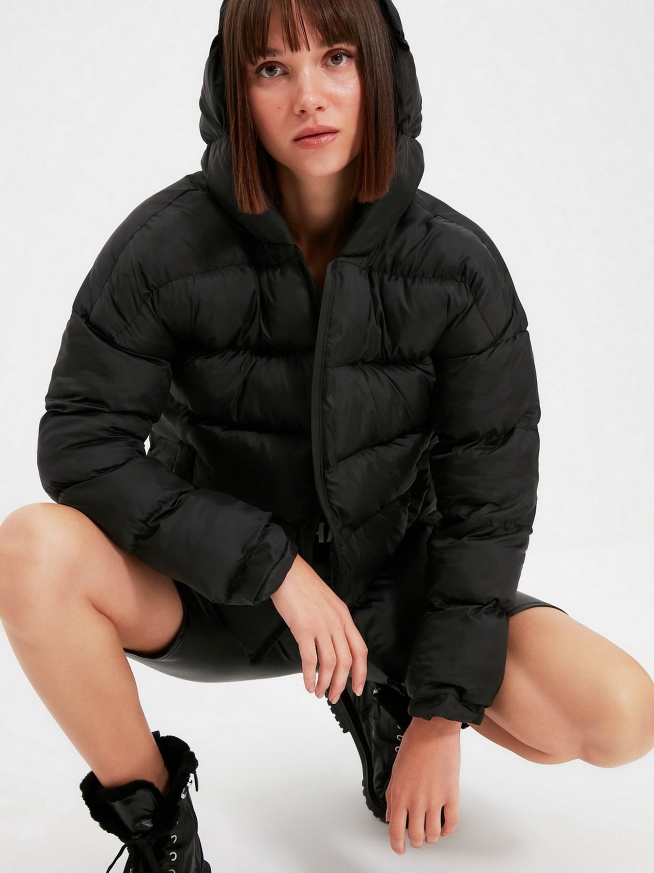 Пуховик Trendyol модель TWOAW22MO0029/Siyah Пуховик Trendyol модель TWOAW22MO0029/Siyah Фото