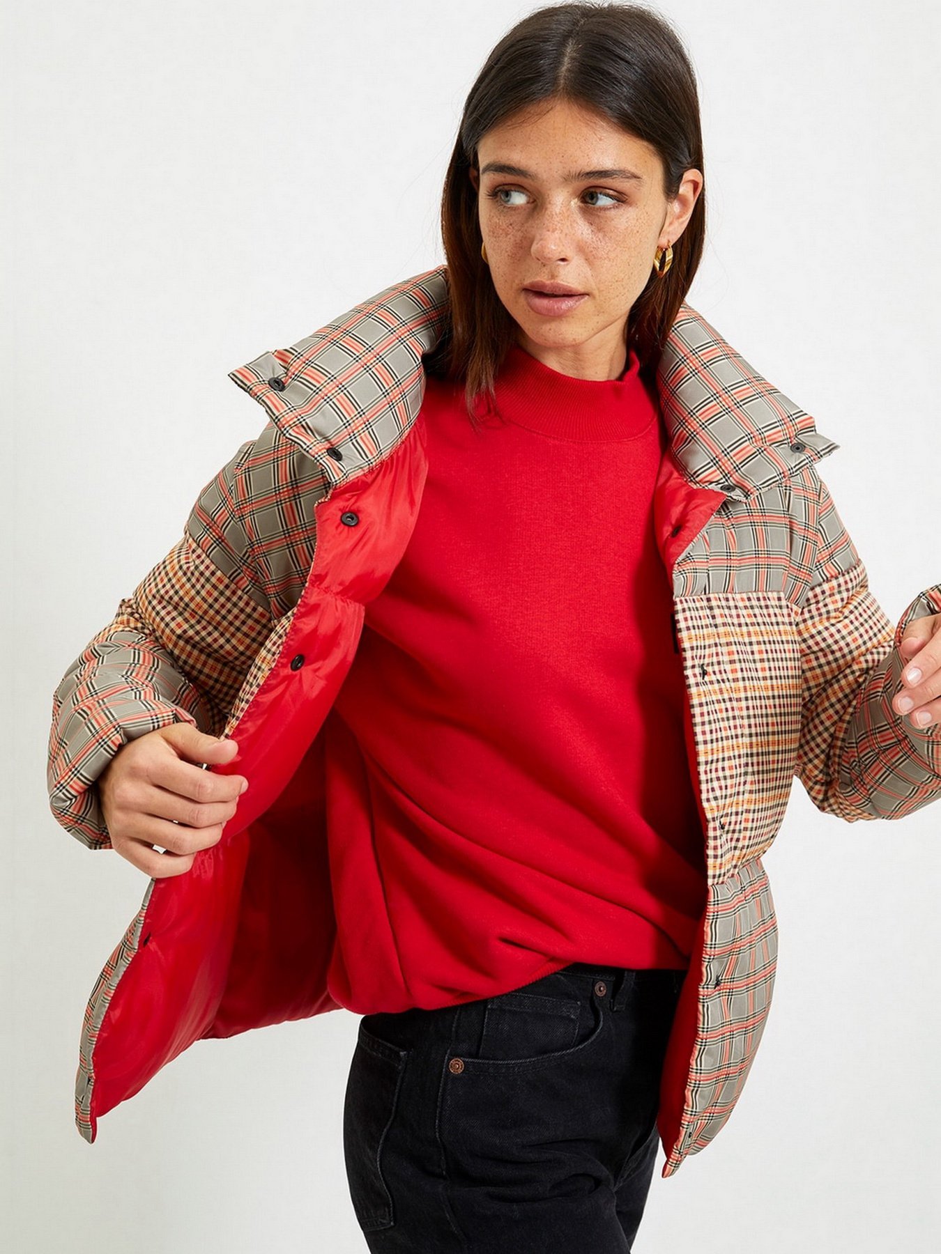 Пуховик Trendyol модель TWOAW22MO0012/Cok Renkli Пуховик Trendyol модель TWOAW22MO0012/Cok Renkli Фото