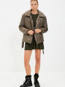 Пуховик Trendyol модель TWOAW22MO0044/Haki Фото