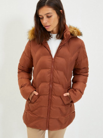 Пуховик Trendyol модель TWOAW22MO0582/Kahverengi Фото