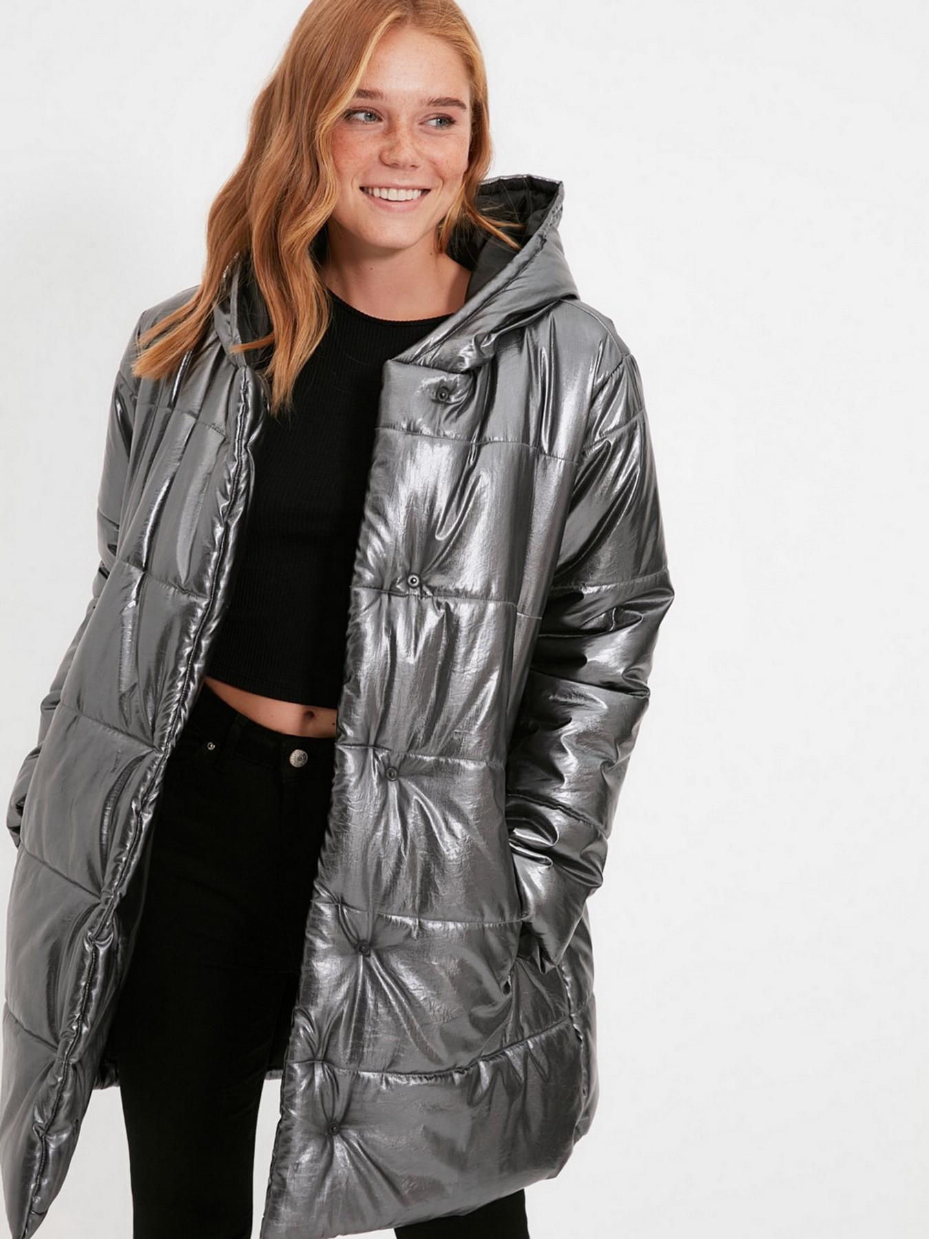 Зимняя куртка Trendyol модель TWOAW22MO0007/Gumus Фото