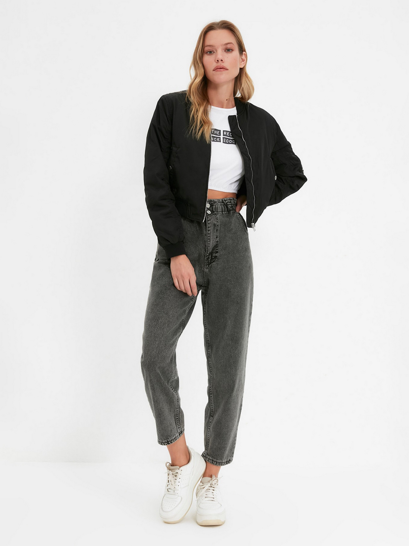 Джинси мом Trendyol Mom модель TWOAW22JE0793/Antrasit Фото