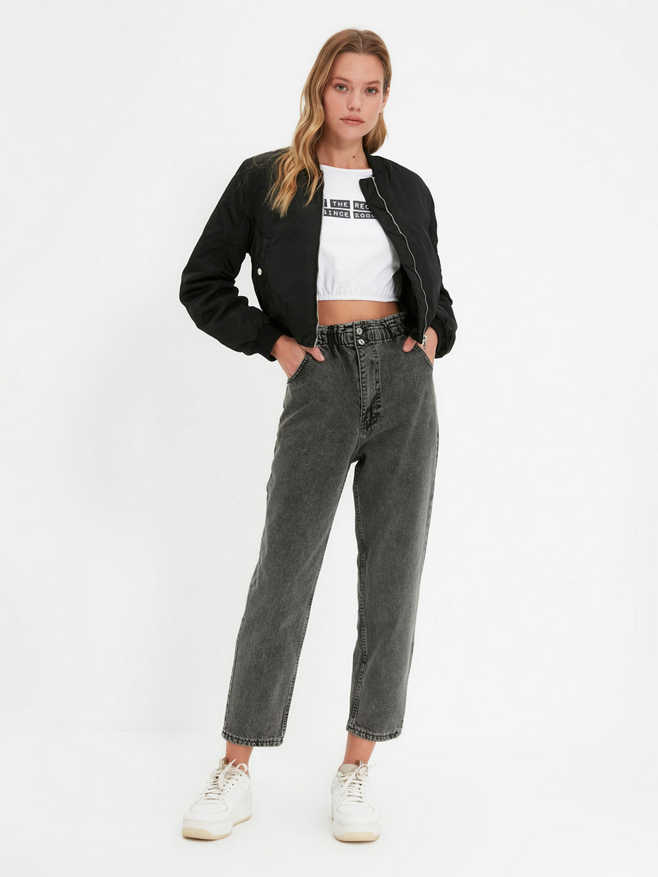 Джинси мом Trendyol Mom модель TWOAW22JE0793/Antrasit Фото