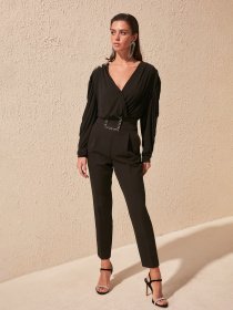 Повсякденні штани Trendyol модель TPRAW20PL0168/Siyah Фото