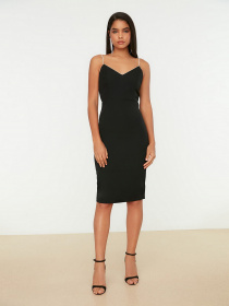 Сукня міді Trendyol модель TPRSS20EL2061/Siyah Фото