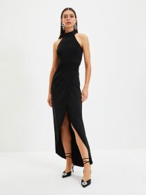 Сукня максі Trendyol модель TPRSS21AE0039/Siyah Фото