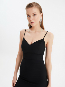 Платье мини Trendyol модель TPRSS21EL3043/Siyah Фото