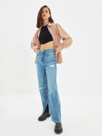 Прямі джинси Trendyol Wide Leg модель TWOAW22JE0450/Mavi Фото