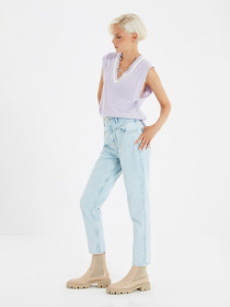 Джинси мом Trendyol Mom модель TWOAW22JE0186/Acik Mavi Фото