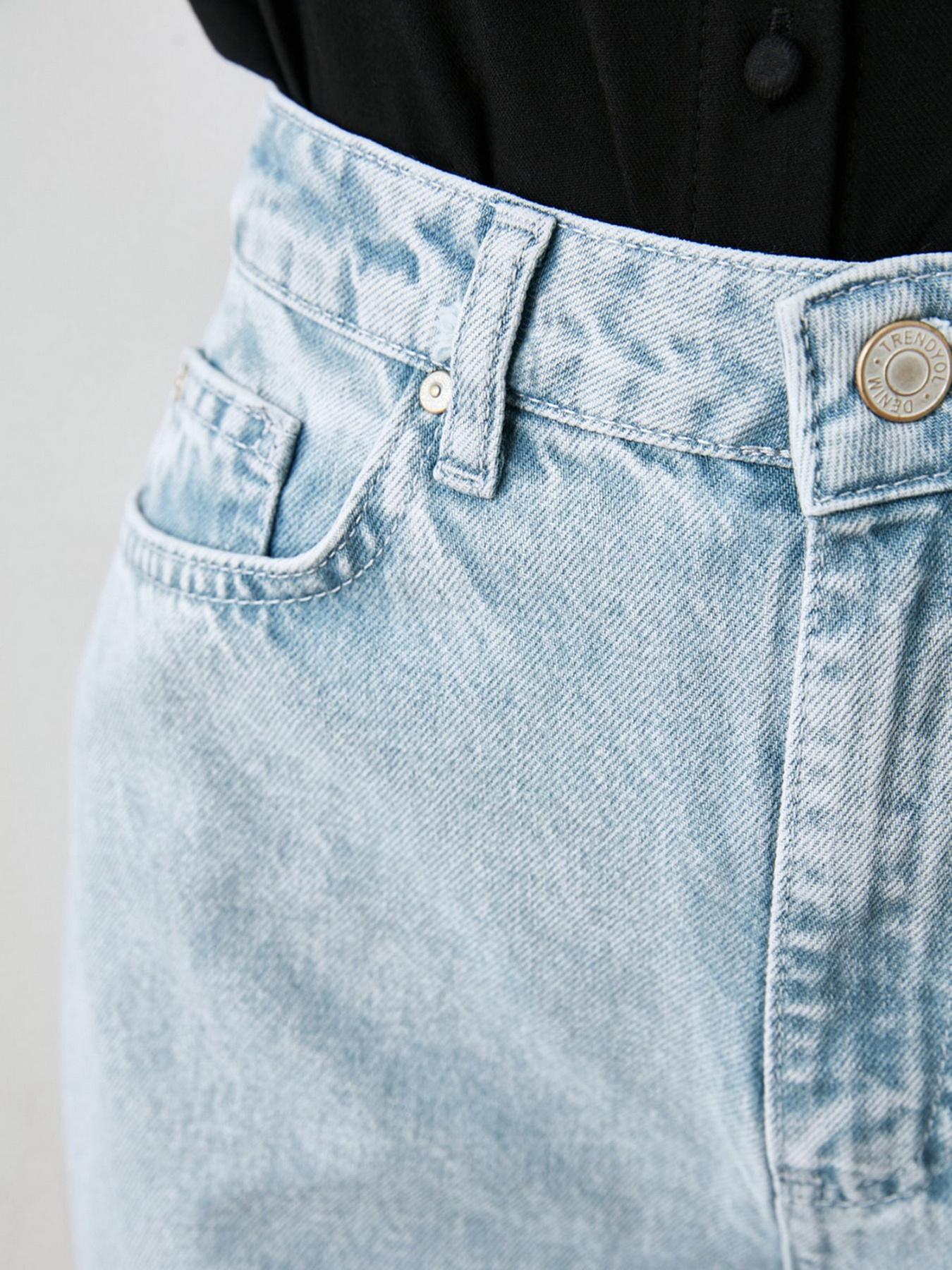 Широкі джинси Trendyol Wide Leg модель TWOAW21JE0573/Gri Фото