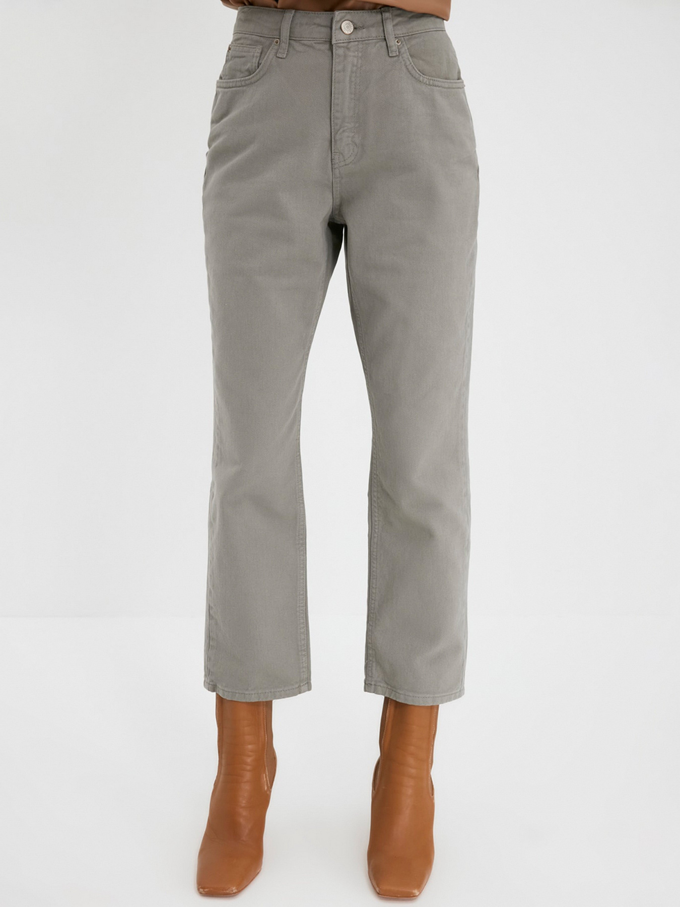 Прямі джинси Trendyol Straight модель TWOAW22JE1073/Gri Фото