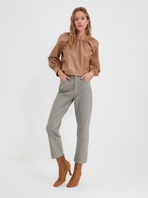 Прямі джинси Trendyol Straight модель TWOAW22JE1073/Gri Фото