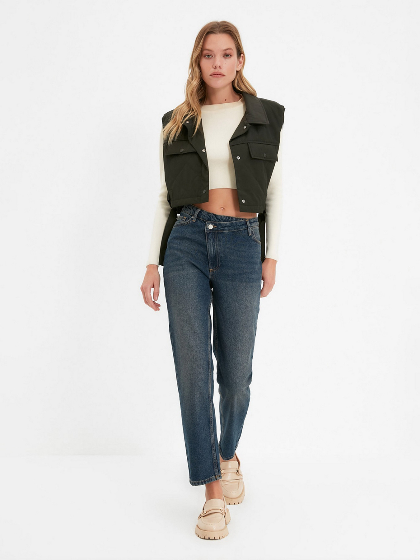 Прямі джинси Trendyol Bootcut модель TWOAW22JE1057/Indigo Фото