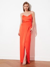 Платье макси Trendyol модель TPRSS21AE0065/Nar Сicegi Фото