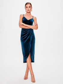 Платье миди Trendyol модель TPRAW19FZ0217/Petrol Фото