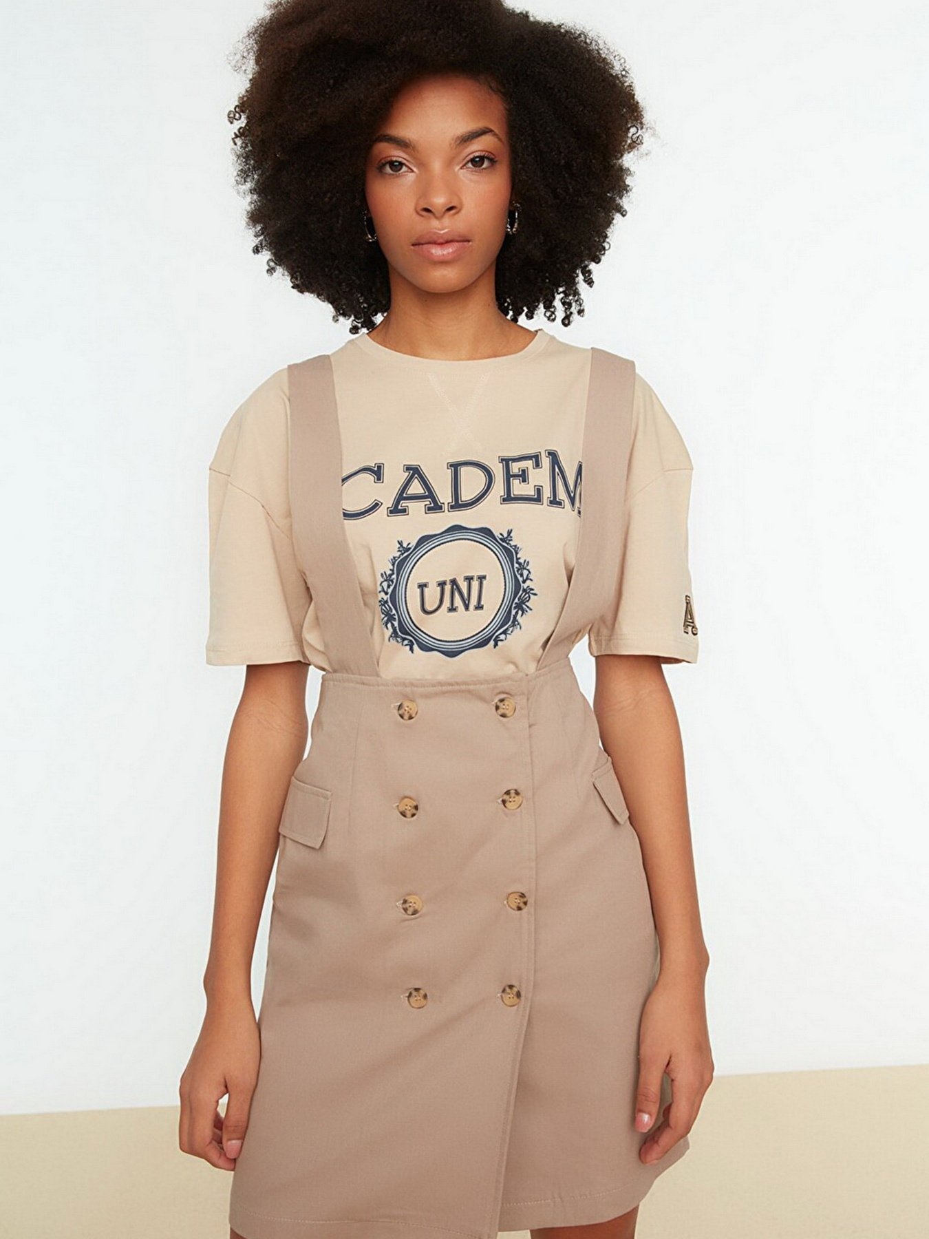 Сарафан Trendyol модель TWOSS22EL0271/Vizon Сарафан Trendyol модель TWOSS22EL0271/Vizon Фото