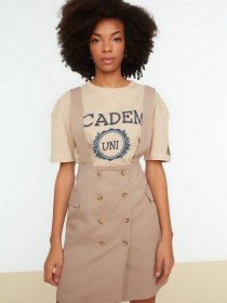 Сарафан Trendyol модель TWOSS22EL0271/Vizon Сарафан Trendyol модель TWOSS22EL0271/Vizon Фото