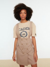 Сарафан Trendyol модель TWOSS22EL0271/Vizon Сарафан Trendyol модель TWOSS22EL0271/Vizon Фото