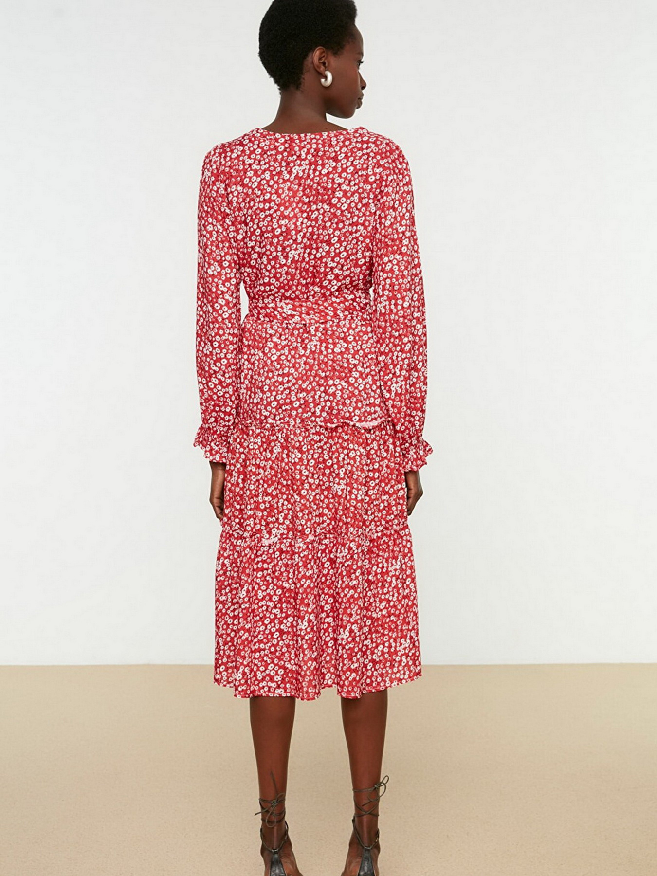 Платье миди Trendyol модель TWOSS22EL0266/Kirmizi Фото