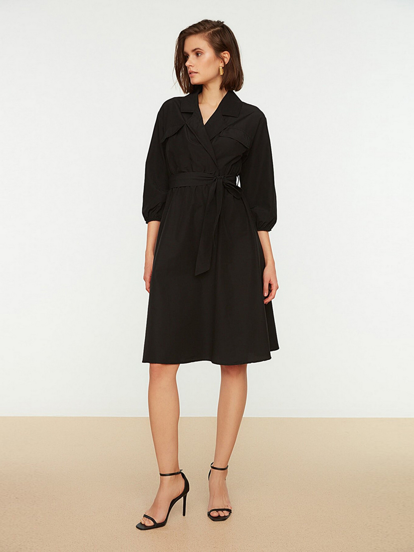 Платье миди Trendyol модель TWOSS22EL0116/Siyah Фото