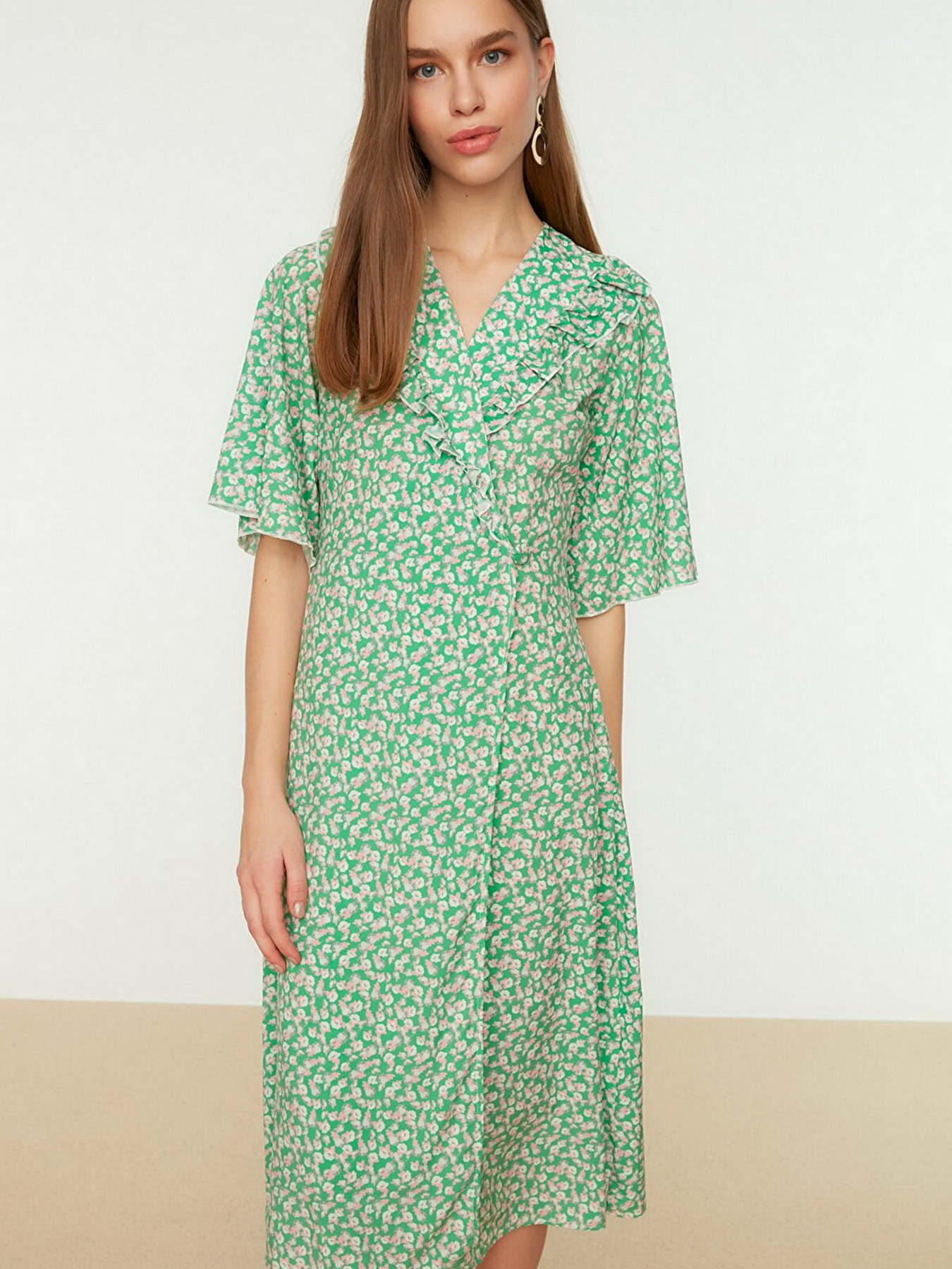 Сукня міді Trendyol модель TWOSS22EL0072/Yesil Фото