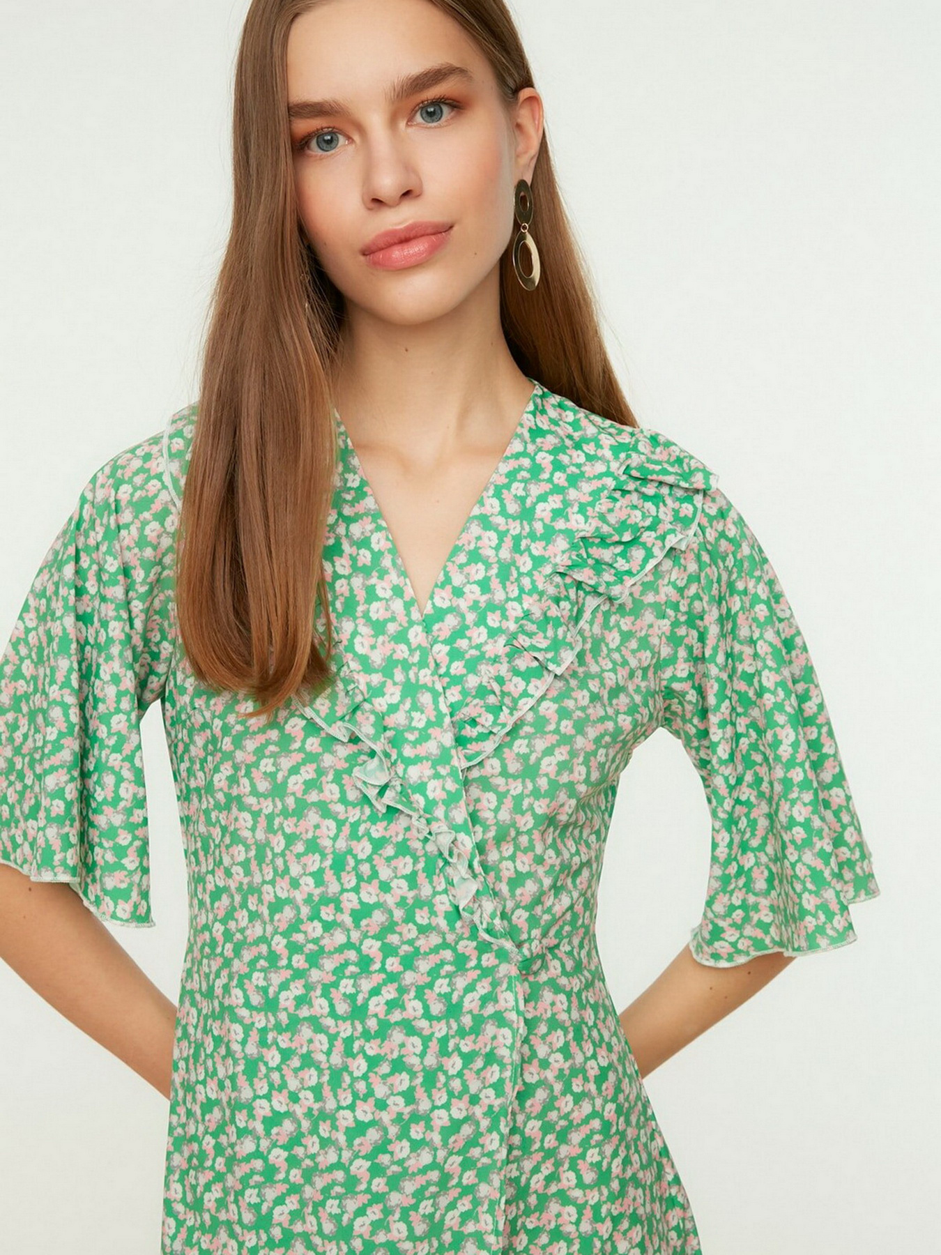 Сукня міді Trendyol модель TWOSS22EL0072/Yesil Фото