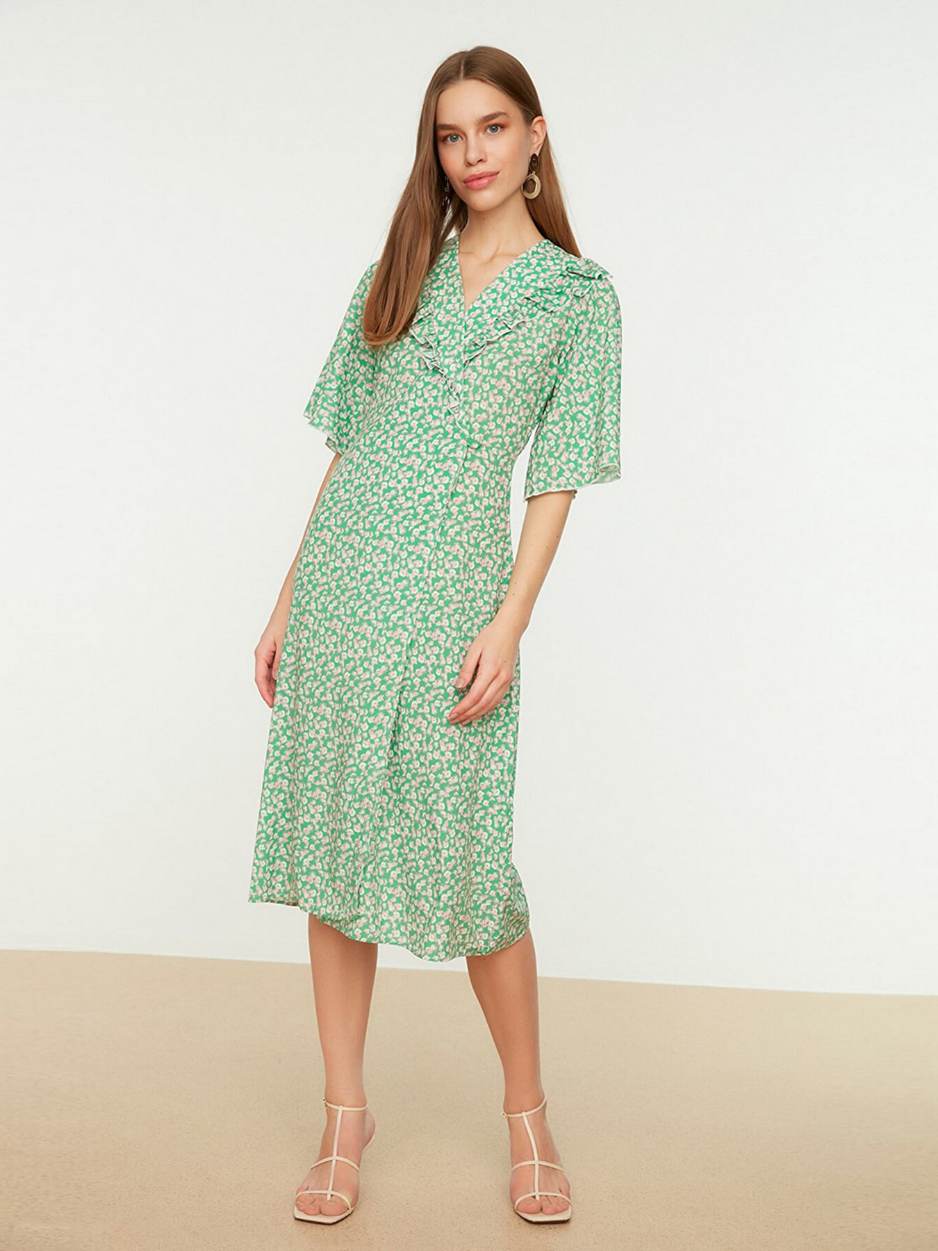 Сукня міді Trendyol модель TWOSS22EL0072/Yesil Фото