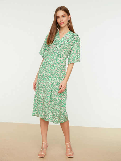 Платье миди Trendyol модель TWOSS22EL0072/Yesil Фото