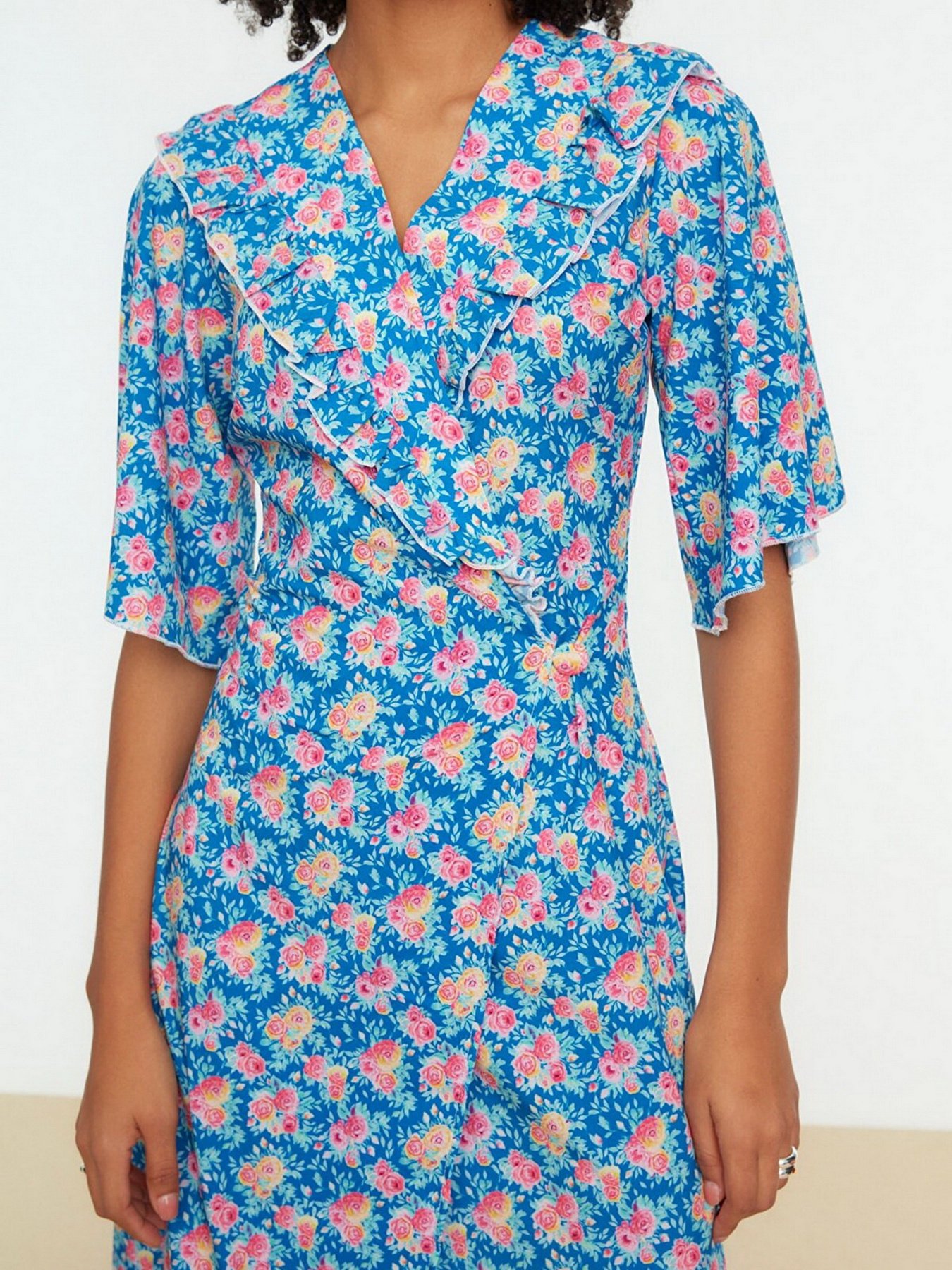 Платье миди Trendyol модель TWOSS22EL0072/Mavi Фото