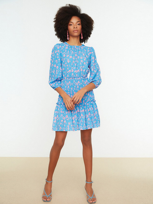 Платье мини Trendyol модель TWOSS22EL0071/Mavi Фото