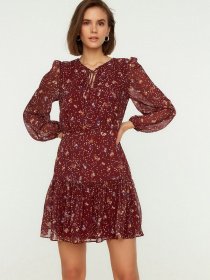 Сукня міні Trendyol модель TWOSS22EL0124/Bordo Фото