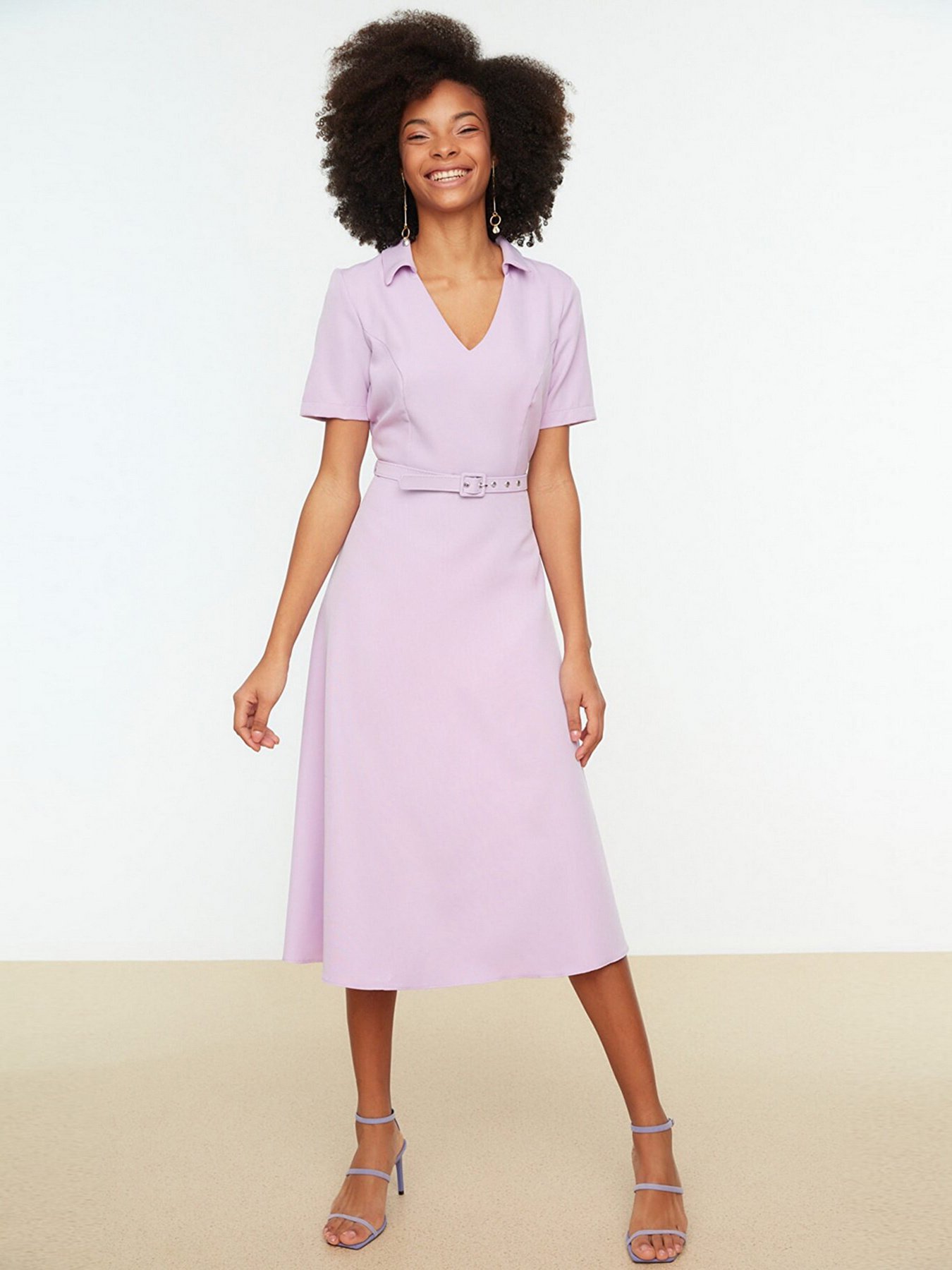 Сукня міді Trendyol модель TWOSS22EL0139/Lila Фото