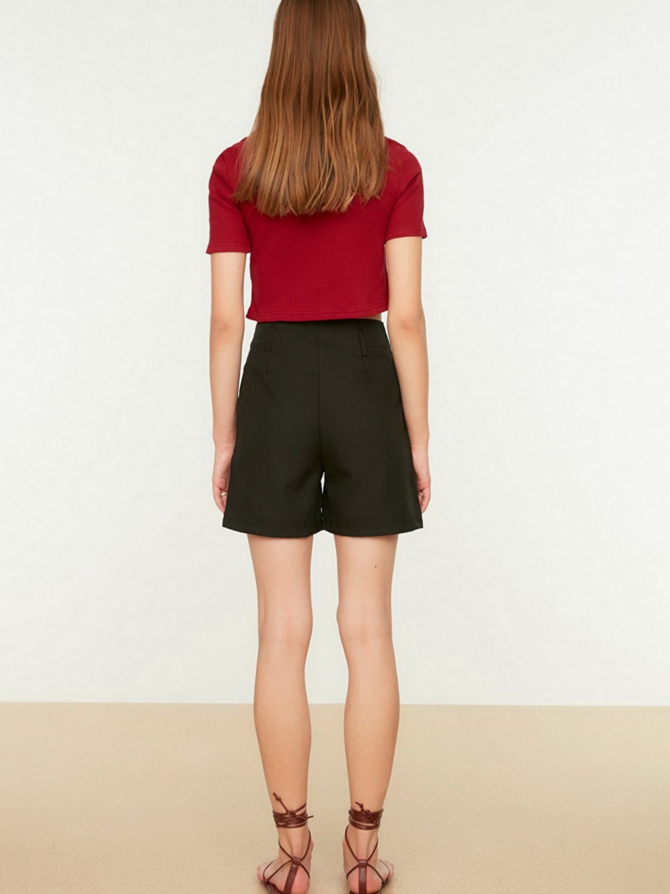 Шорти Trendyol модель TWOSS22SR0013/Siyah Фото