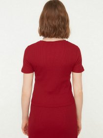 Футболка Trendyol модель TWOSS22BZ0304/Bordo Фото