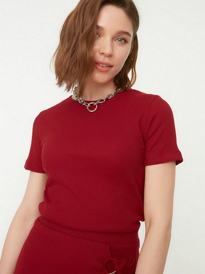 Футболка Trendyol модель TWOSS22BZ0304/Bordo — фото 4 - INTERTOP