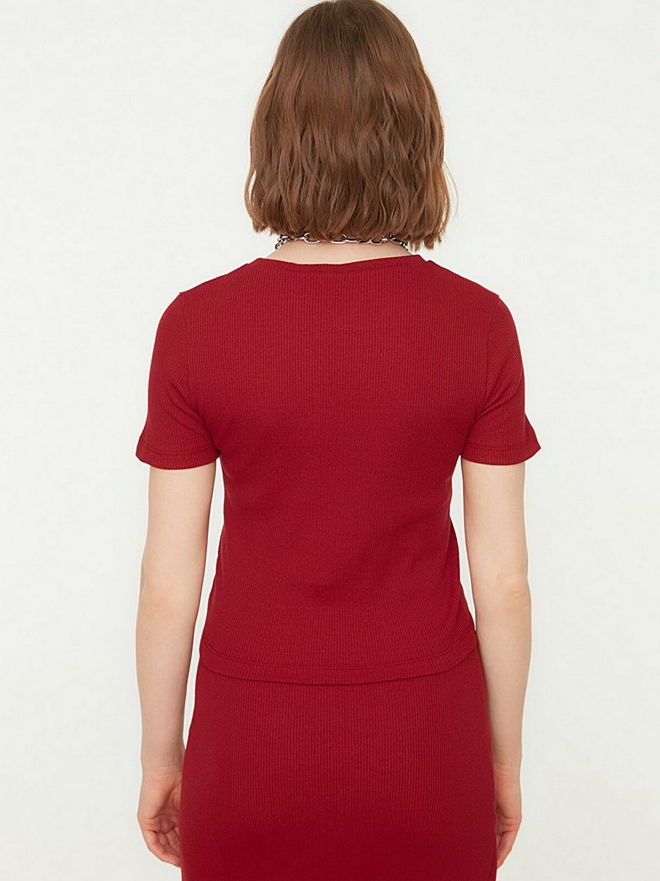 Футболка Trendyol модель TWOSS22BZ0304/Bordo Фото