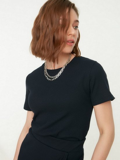 Футболка Trendyol модель TWOSS22BZ0304/Lacivert — фото 4 - INTERTOP