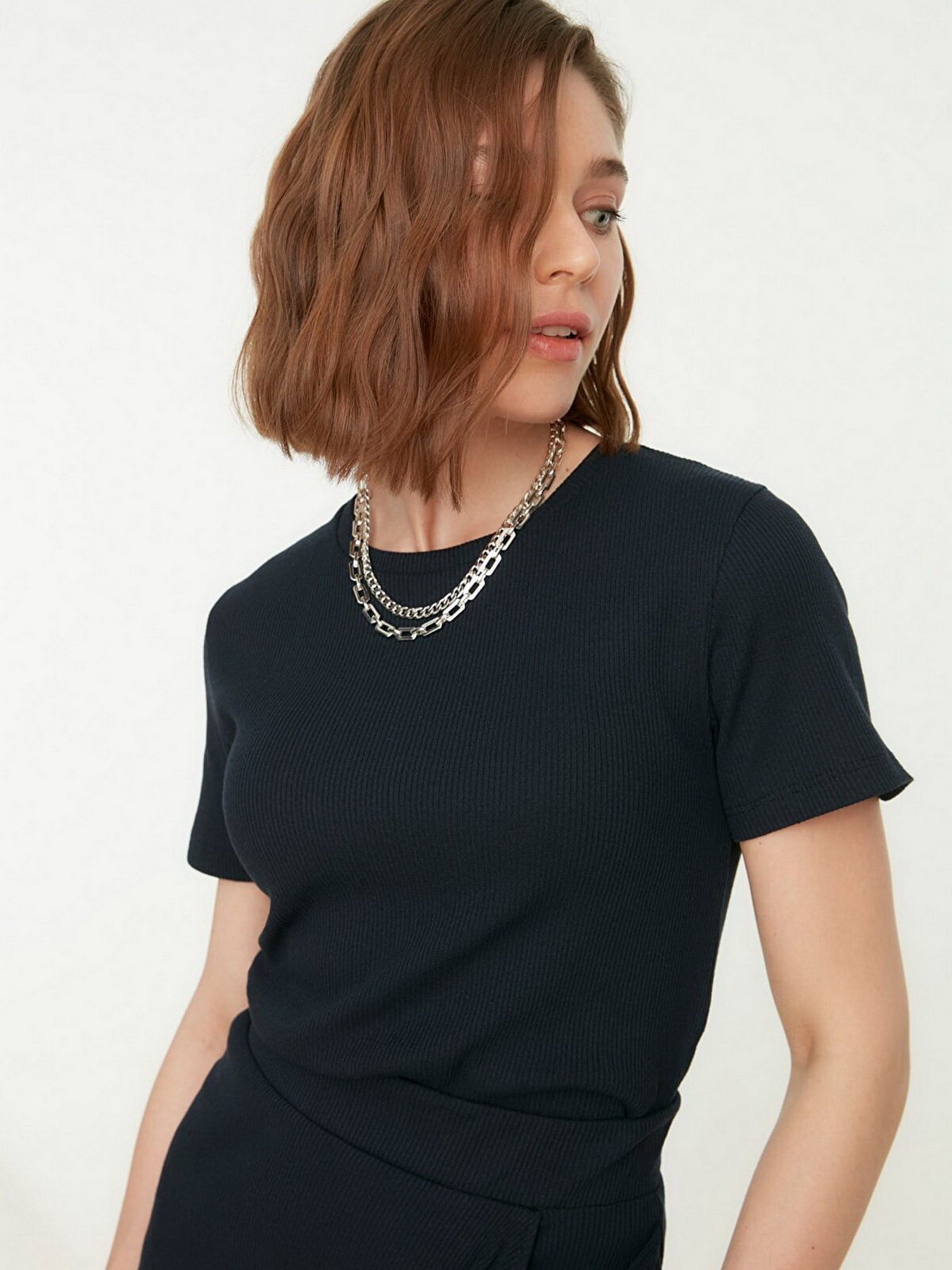 Футболка Trendyol модель TWOSS22BZ0304/Lacivert Фото