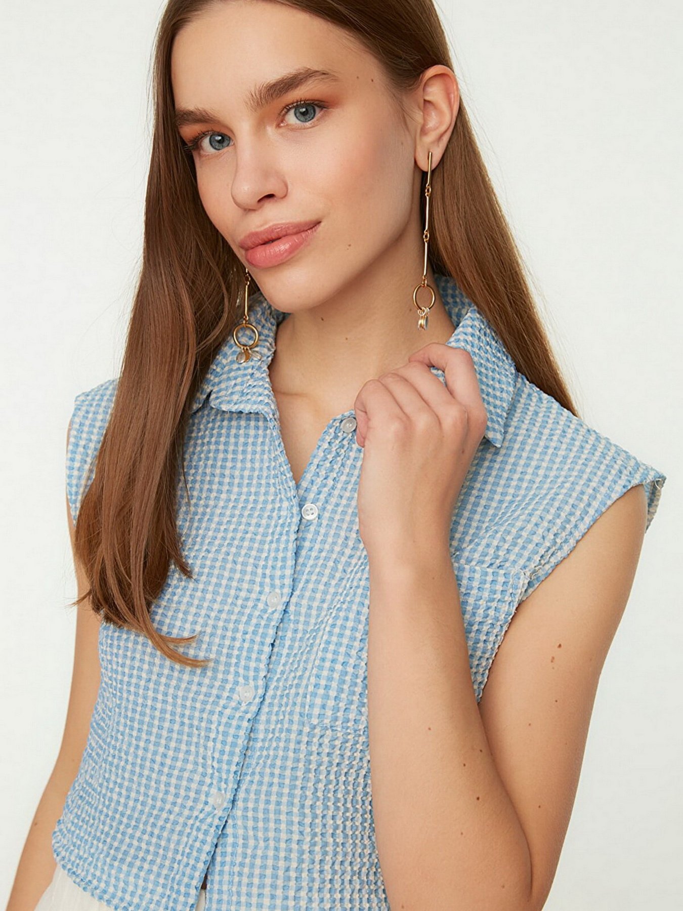 Топ Trendyol модель TWOSS22GO0133/Mavi Фото