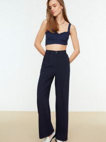 Брюки классические Trendyol модель TWOSS22PL0100/Lacivert Фото