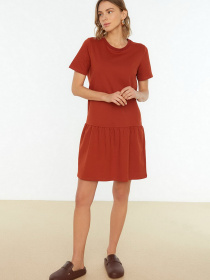 Сукня-футболка Trendyol модель TWOSS22EL0825/Camel Фото