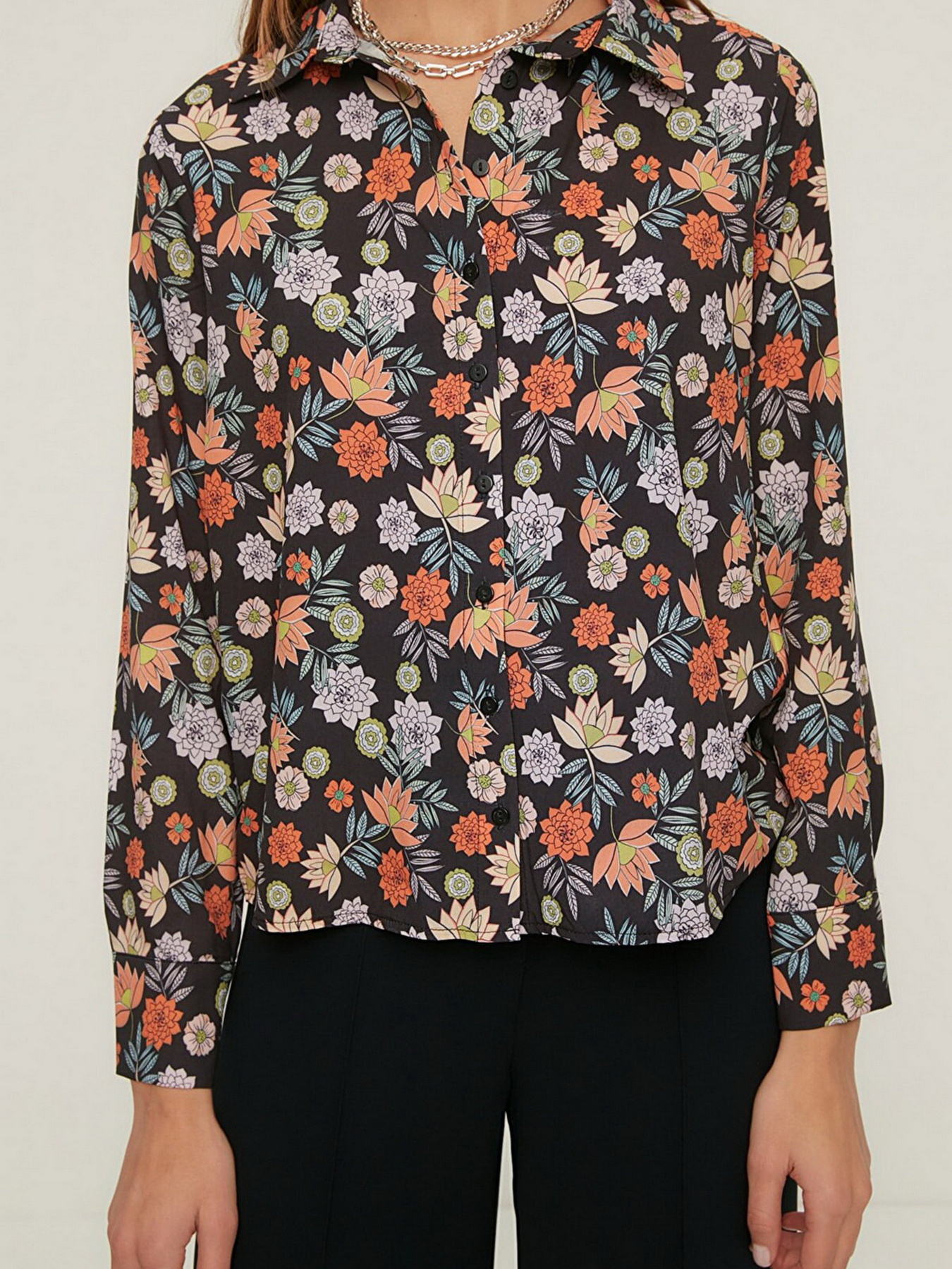 Блуза Trendyol модель TWOSS22GO0196/Siyah Фото