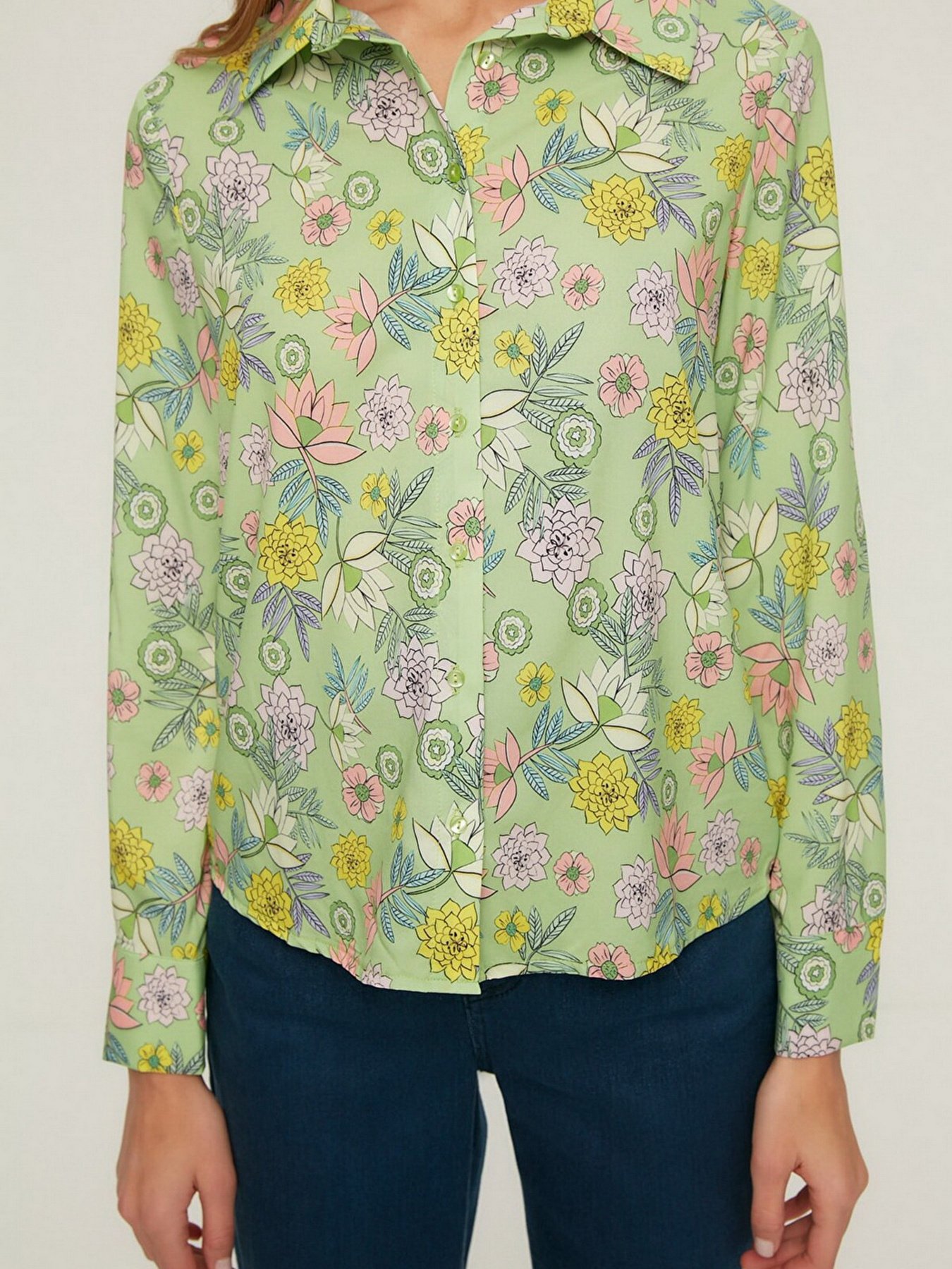 Блуза Trendyol модель TWOSS22GO0196/Yesil Фото