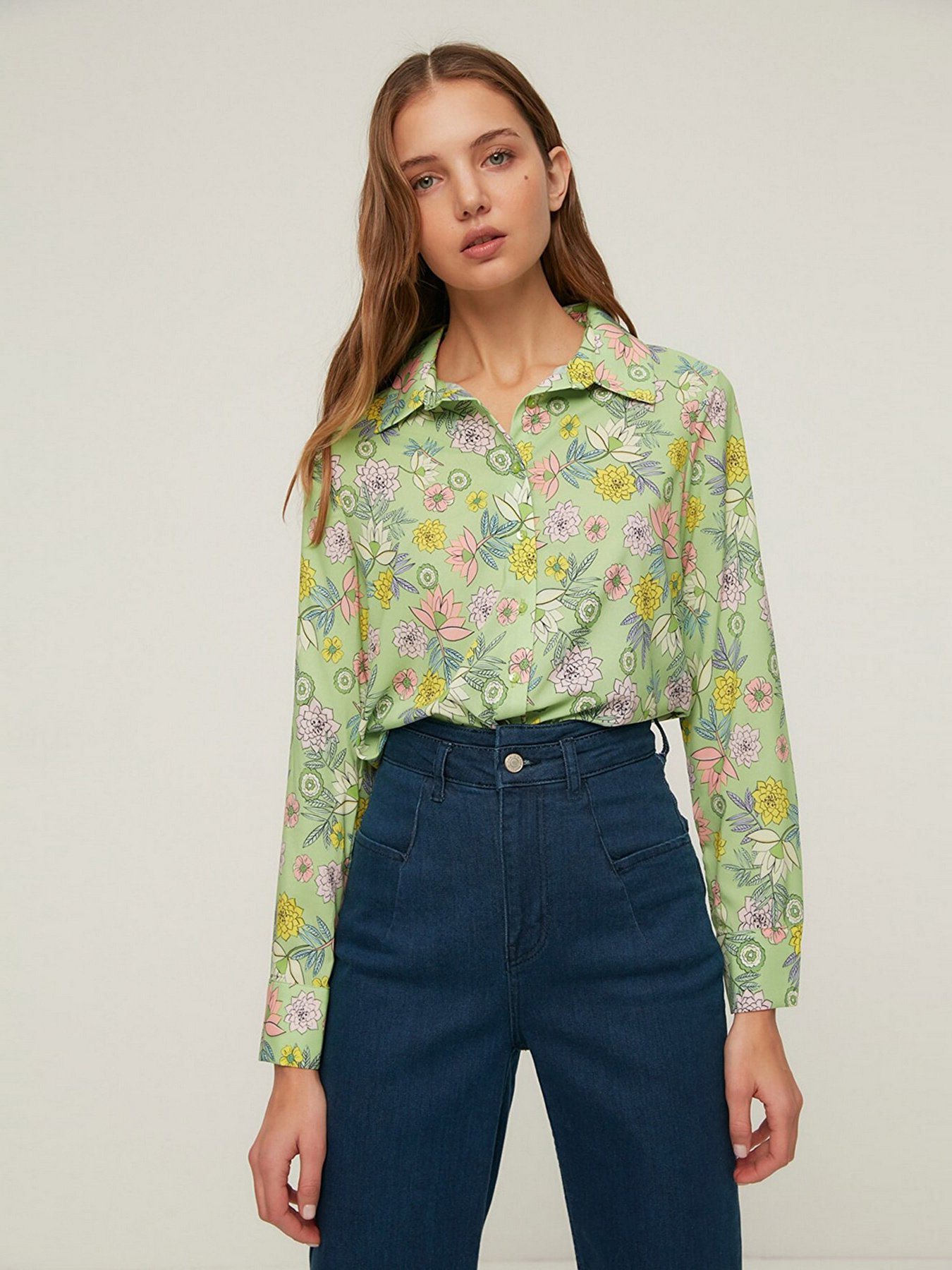 Блуза Trendyol модель TWOSS22GO0196/Yesil Фото