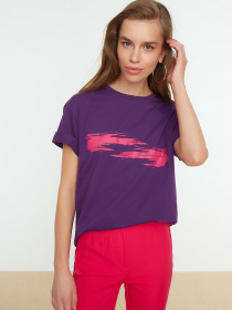 Футболка Trendyol модель TWOSS22TS0546/Mor Фото